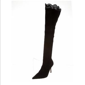 MANOLO BLAHNIK SUEDE Over the Knee BOOTS - FABULOUS!! Retail $2,995!